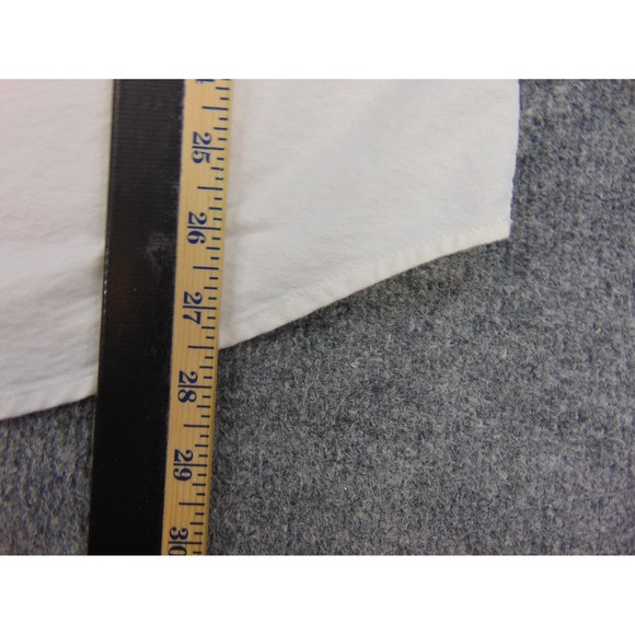 NaSo Shirt Mens XL White Band Collar Pullover Embroidered Trim Boho Casual - Picture 5 of 8